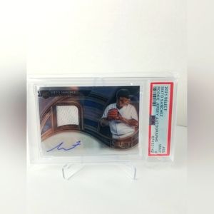 2021 Panini Select Sixto Sanchez RC Rookie Jersey Auto /299 PSA 9 MINT - Miami